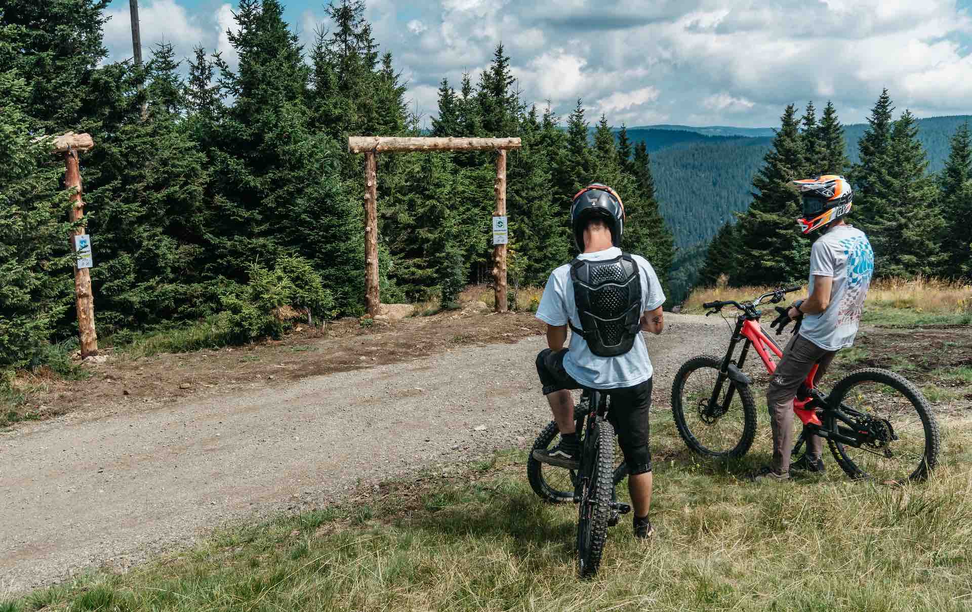 Riding the bike park