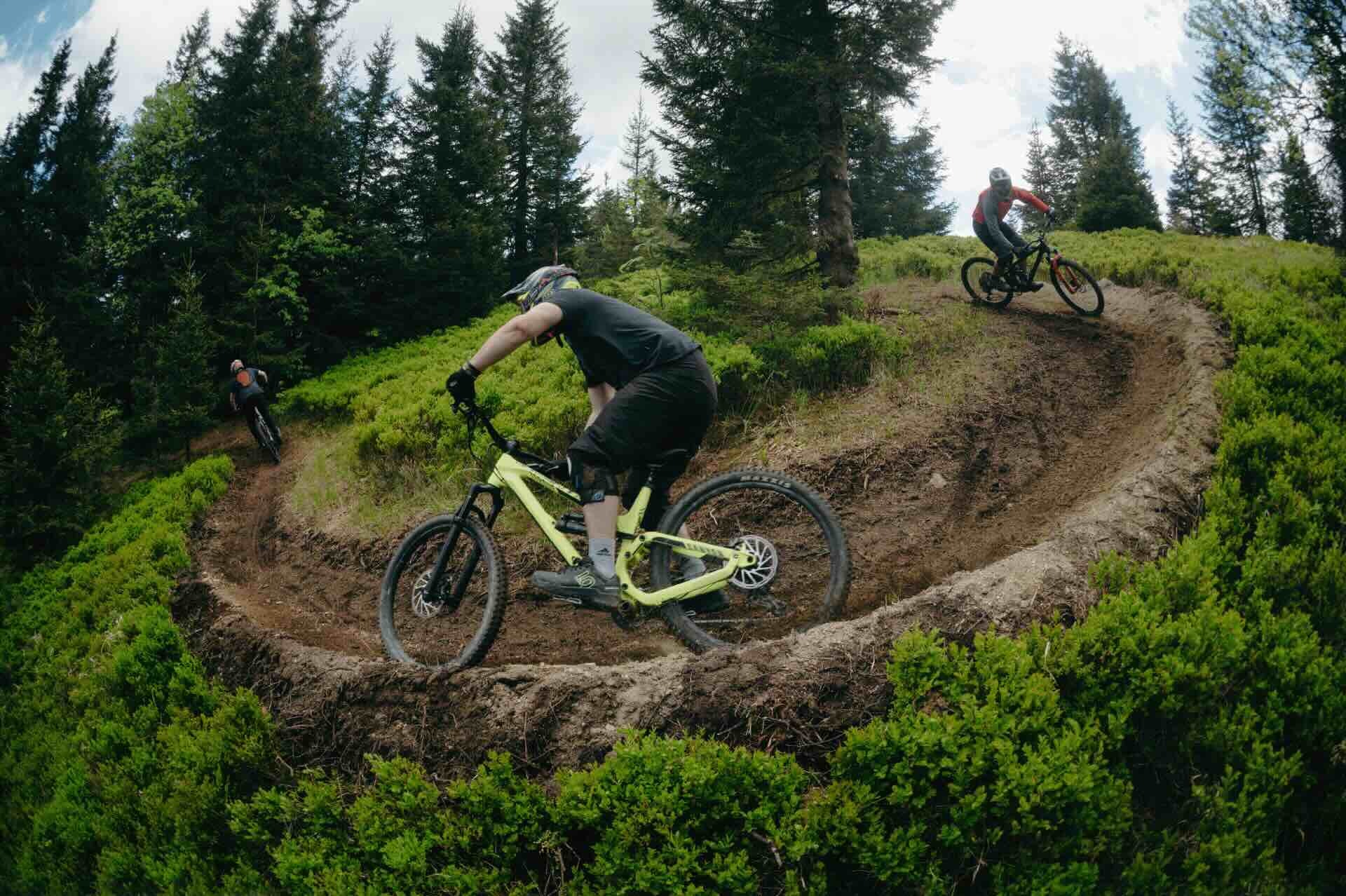 Riding the bike park