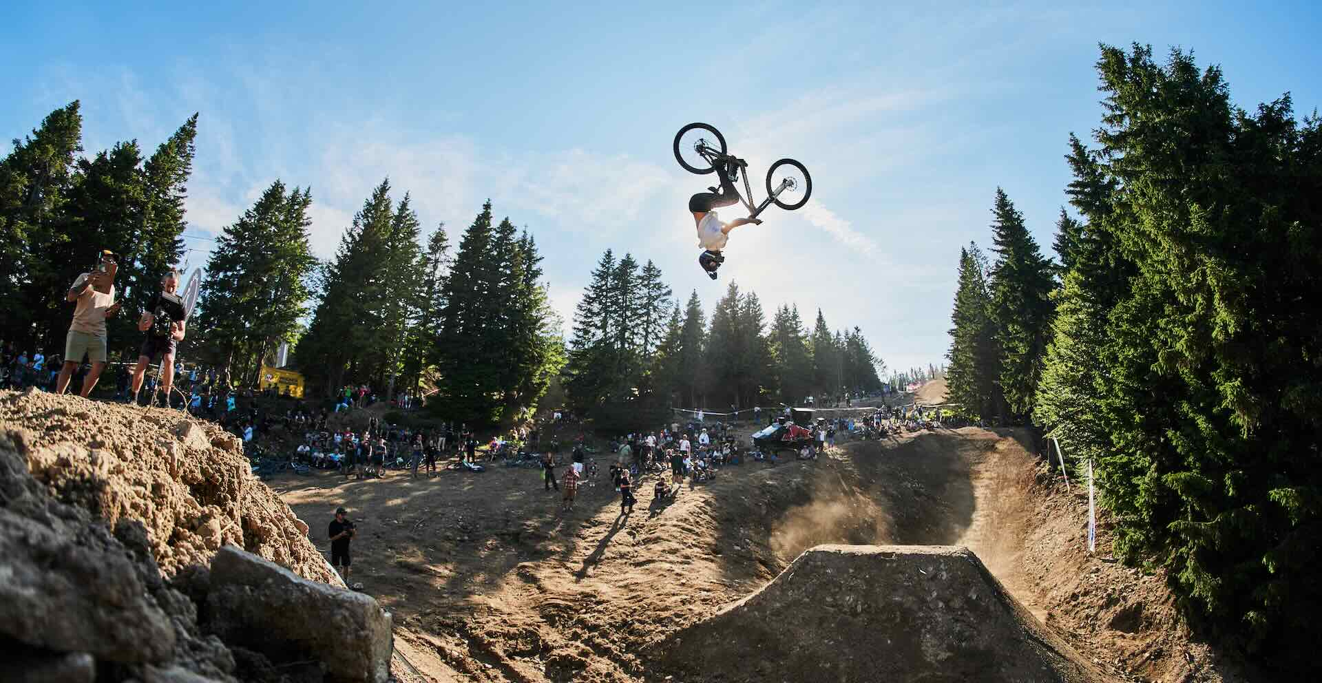 Riding the bike park